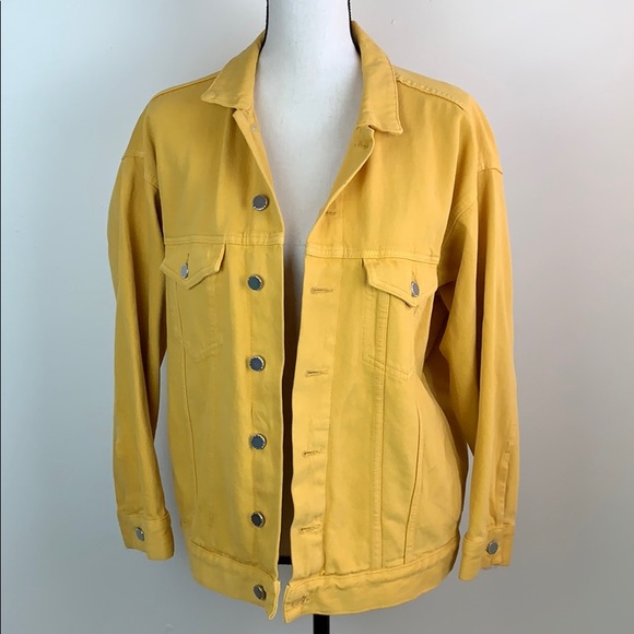 yellow denim jacket h&m
